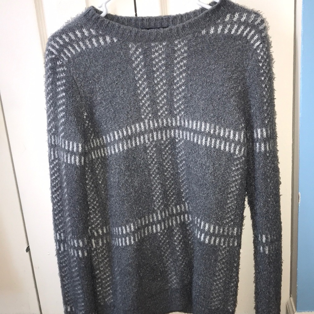 Fuzzy Grey Winter Sweater Size small